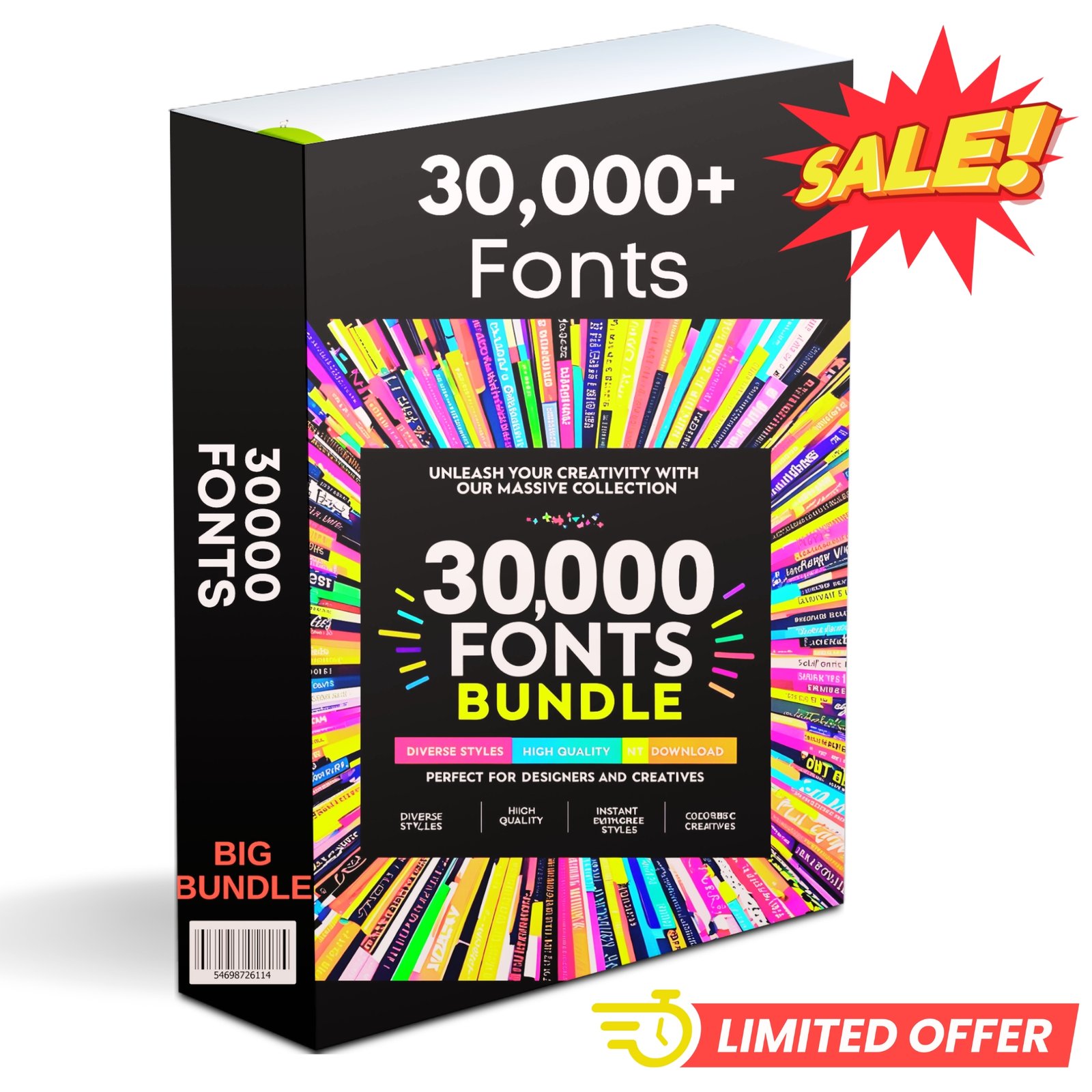 30000+ Ultimate Fonts Collection